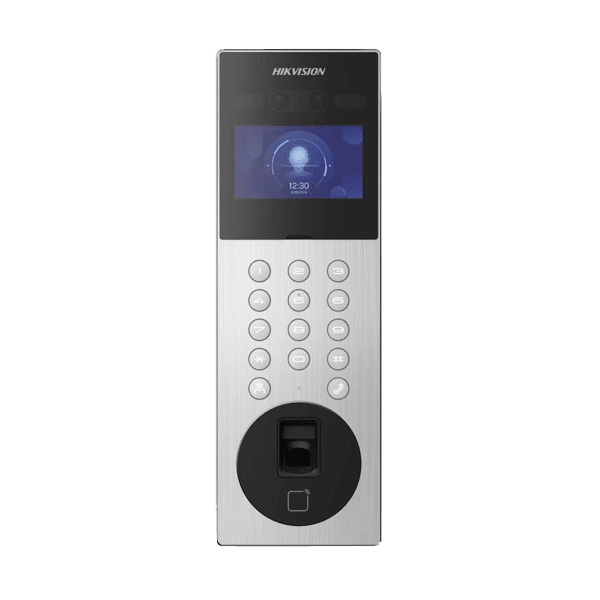 DS-KD9203-MFE6 Station de Porte Faciale IP 4,3 2MP avec Emprinte Digitale Reconnaissance Faciale Hikvision Maroc