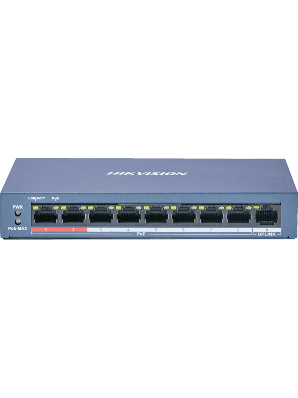 DS 3E0109P EMB 8 Port Fast Ethernet Unmanaged POE Switch Hikvision