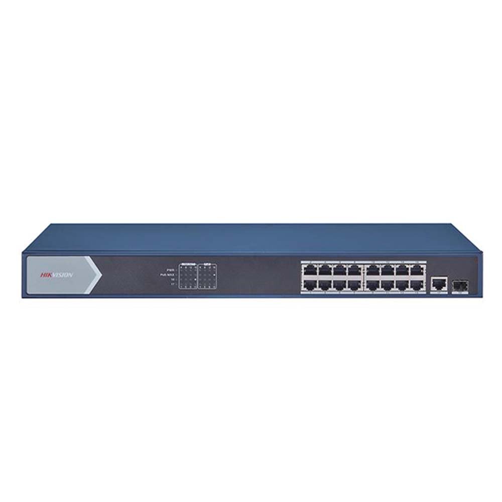 DS 3E0518P E 16 Port Gigabit Unmanaged POE Switch Hikvision