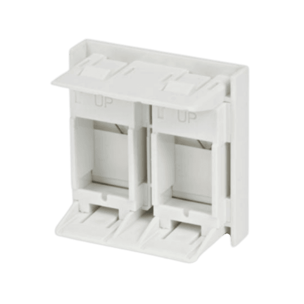 TPN-PL45D7 - PLASTRON RJ45 DOUBLE 45X45 CAT6A/7 - TOPNet 5 TPN PL45D7 PLASTRON RJ45 DOUBLE 45X45 CAT6A7 TOPNet Prix Maroc 1