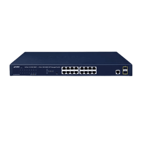 GS-4210-16T2S - Switch Gigabit Ethernet géré Couche 2 avec 16 ports + 2 interfaces SFP - Planet 5 GS 4210 16T2S Switch Gigabit Ethernet gere Couche 2 avec 16 ports 2 interfaces SFP Planet 1 min
