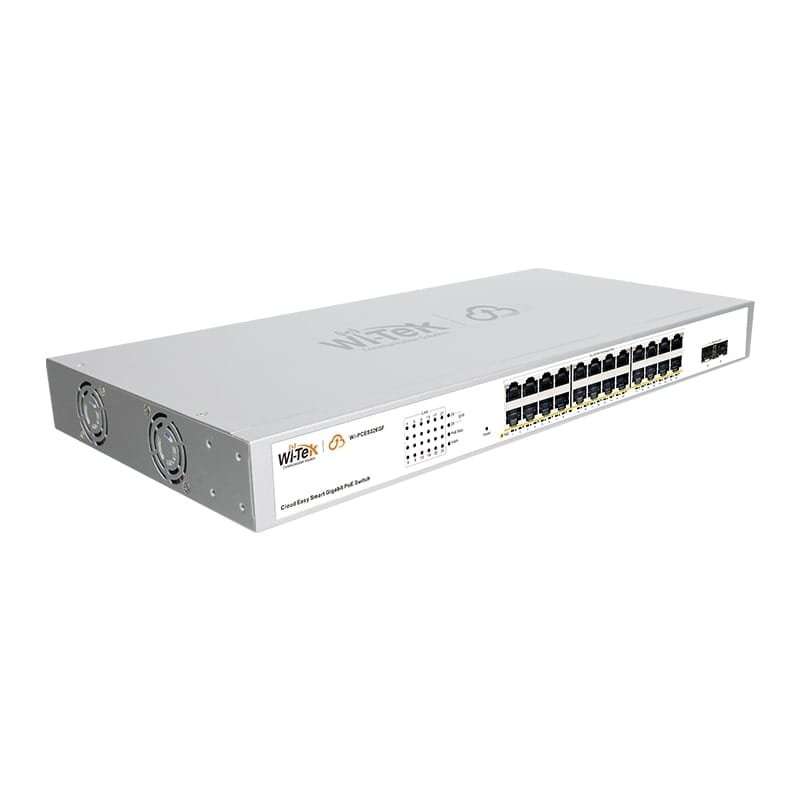 WI PCES326GF V2 Commutateur PoE Cloud 24 ports avec SFP 1000 Mbps Wi Tek 1