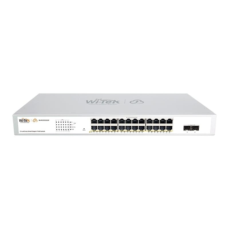 WI PCES326GF V2 Commutateur PoE Cloud 24 ports avec SFP 1000 Mbps Wi Tek