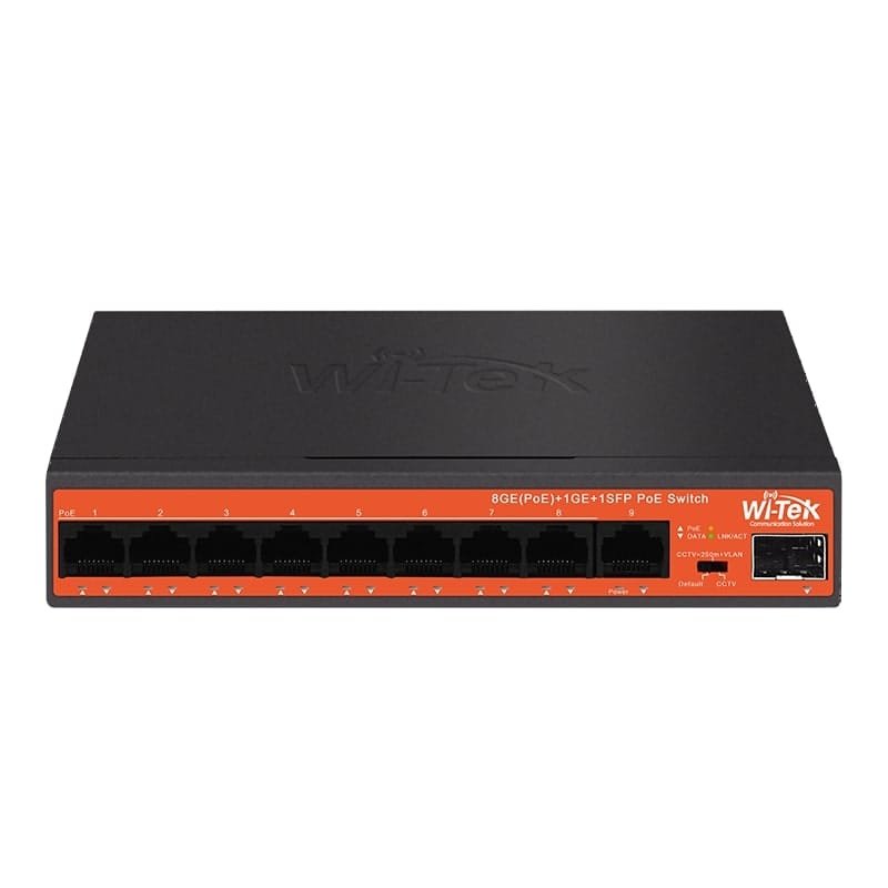 WI PS309GFH Commutateur PoE Gigabit 8 ports avec SFP et CCTV Wi Tek