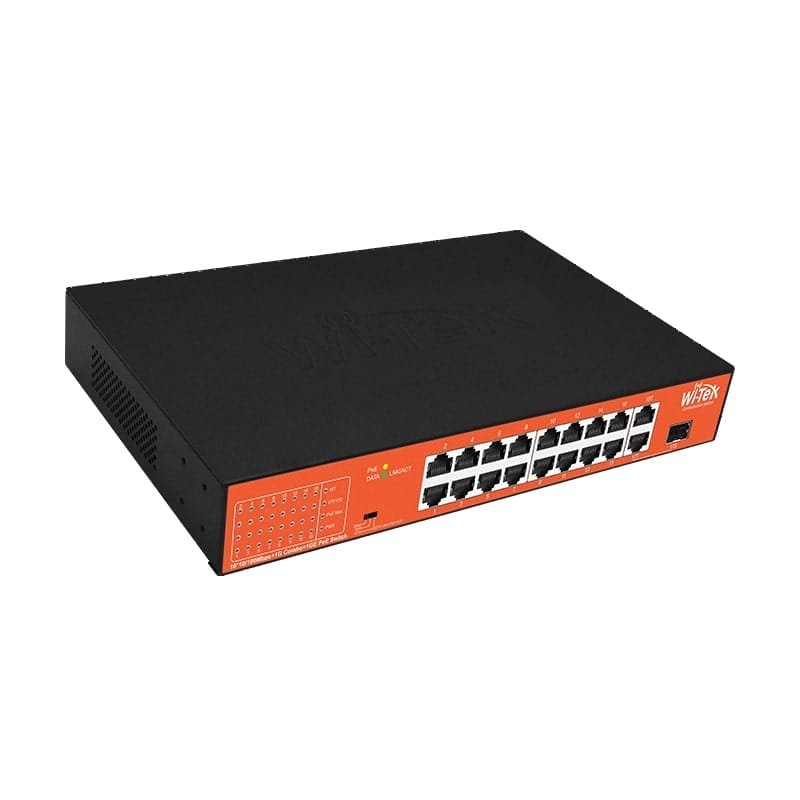 WI PS518GH Switch PoE 16 ports 10 100 Mbps avec fonctions avancees Wi Tek