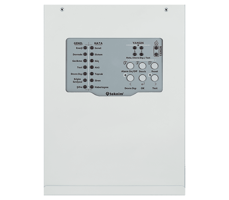 TFP-3122 - Panneau d'alarme incendie conventionnelle, 2 zones, sans batterie - Teknim