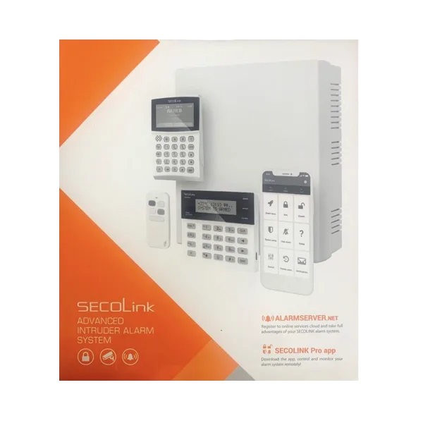 SECOLINK - Centrale d'Alarme Filaire 7 Zones Avec Transmetteur GSM Intégré - GSV4B