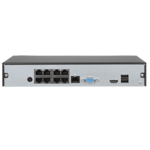 DAHUA 1 NVR Enregistreur Vidéo Réseau 8 Canaux 1U 1HDD 4PoE DHI-NVR1108HS-8P-S3:H(V2.0)