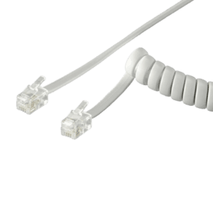 TOPNet Cordon Combiné Spirale 2M Blanc Disponible au Maroc TPN-RJ92