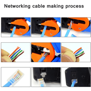 ProTools Pince à Sertir Connecteur RJ45 / RJ11 / RJ12 avec Ratchet 6 1 2