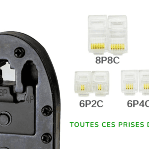 ProTools Pince à Sertir Connecteur RJ45 / RJ11 / RJ12 avec Ratchet 4 3 1