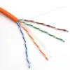 1000FT 4 Pairs UTP CAT6 LAN Cable Solid Bare Copper Electronic Cable Orange LSZH