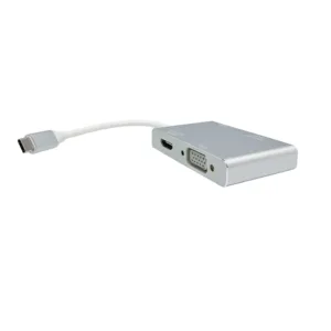 Adaptateur 4 en 1 USB type C vers VGA DVI HDMI et USB img1