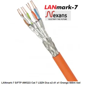 Nexans Câble Réseau LanMark CAT 7 SFTP LSZH Orange