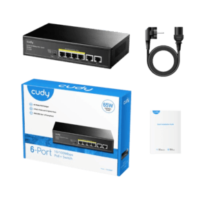 FS1006P 6-Port 10-100M PoE+ Switch 60W