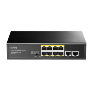 FS1010P - Switch 8-Port 10-100M PoE+ Switch with 2 Uplink Ports 120W - CUDY