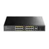 FS1018PS1 - Switch 16-Port 10-100M PoE et 2 Gigabit Uplink et 1 SFP Port 200W CUDY