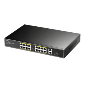 FS1018PS1 - Switch 16-Port 10-100M PoE et 2 Gigabit Uplink et 1 SFP Port 200W CUDY