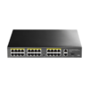 FS1026PS1 - Switch 24-Port 10-100M PoE et 2 Gigabit Uplink et 1 SFP Port 300W CUDY