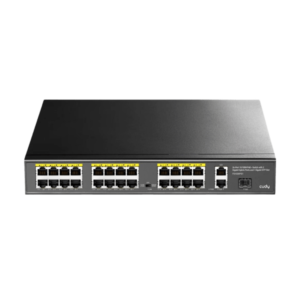 FS1026PS1 - Switch 24-Port 10-100M PoE et 2 Gigabit Uplink et 1 SFP Port 300W CUDY