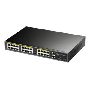 FS1026PS1 - Switch 24-Port 10-100M PoE et 2 Gigabit Uplink et 1 SFP Port 300W CUDY