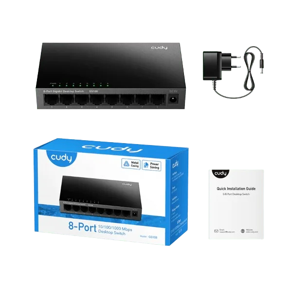 GS108 Switch Gigabit Métallique à 8 Ports CUDY