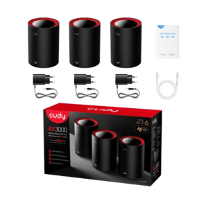  M3000 3-Pack AX3000 Wi-Fi6 Mesh 2.5G Solution Cudy noir