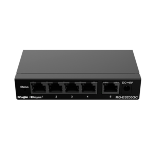 RG-ES205GC - Reyee Switch Compatible Cloud de 5 Ports Gigabits Manageable non-PoE - Ruijie Switch