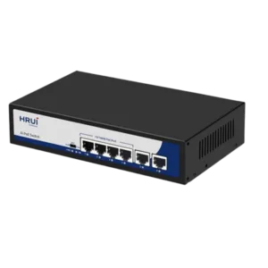 HR901-AXG-42NS-65 – Ethernet Switch 4-Port Gigabit RJ45 PeE Ports et 2 Gigabit SFP slots 65W HRUI Maroc