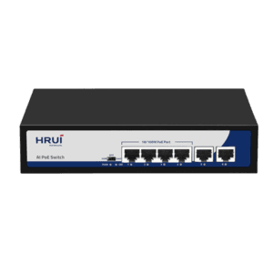 HR901-AXG-42NS-65 – Ethernet Switch 4-Port Gigabit RJ45 PeE Ports et 2 Gigabit SFP slots 65W HRUI Maroc