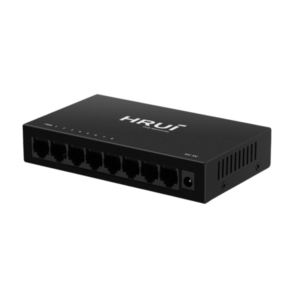 HR-SWG0080-M - HRUI Switch 8-Port Gigabit à 8 x Gigabit RJ45 Ports Ethernet avec Boîtier Métallique Compact-HRUI Maroc