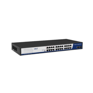 HR-SWG10242S - HRUI Ethernet Switch 26 Ports PoE Gigabit 24 Ports RJ45 et 2 Gigabit SFP Support VLAN - HRUI Maroc