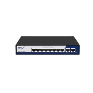 HR900-AFG-82NS – Ethernet Switch 10-Port Gigabit PoE 8 RJ45 Ports et 2 Gigabit SFP slots 120W – HRUI Maroc