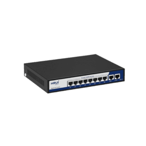 HR900-AFG-82NS – Ethernet Switch 10-Port Gigabit PoE 8 RJ45 Ports et 2 Gigabit SFP slots 120W – HRUI Maroc