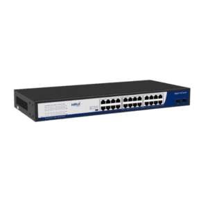 HR901-AFG-242S-300 – HRUI Maroc Ethernet Switch 26 Port Gigabit PoE 24 Ports RJ45 et 2 Gigabit SFP Slots 300W