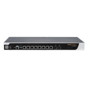 RG-NBR6210-E - RUIJIE 8x10/100/1000 Base-T ports, 2x100/1000 Base-X ports, 2 USB ports and 1 Console port; 1000 recommended concurrent clients, 2.5 Gbps maximum throughput; support Ruijie Cloud Prix Maroc