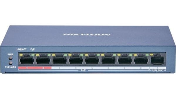 DS-3E0109P-E/M(B) - 8 Port Fast Ethernet Unmanaged POE Switch - Hikvision Prix Maroc