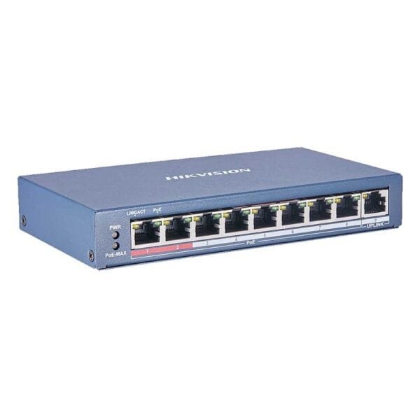 DS-3E0109P-E/M(B) - 8 Port Fast Ethernet Unmanaged POE Switch - Hikvision Prix Maroc