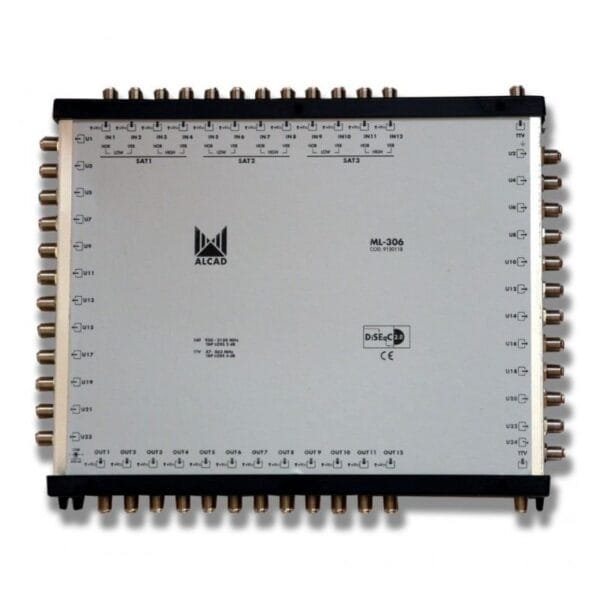 ML-306 - ALCAD - 12 polarités et TV avec 24 sorties. DiSEqC 2.0, bande terrestre active Prix Maroc