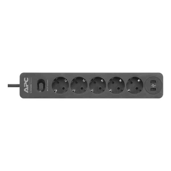 PME5U2B-GR - APC Essential SurgeArrest 5 Outlet 2 USB Ports Black 230V Germany - APC Prix Maroc