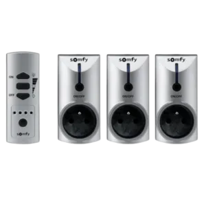 2401095 - Pack 3*Prises Télécommandée Intérieure + 1* Télécommande 5ch ON/OFF RTS FR 3600W - Somfy Prix Maroc