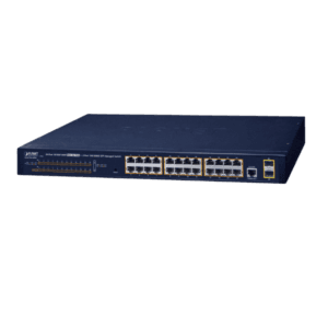GS-4210-24P2S - Switch géré 24 ports 10/100/1000T PoE 802.3at + 2 ports SFP 100/1000X - Planet Prix Maroc