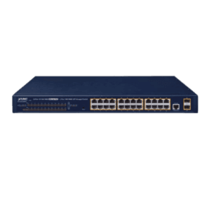 GS-4210-24P2S - Switch géré 24 ports 10/100/1000T PoE 802.3at + 2 ports SFP 100/1000X - Planet Prix Maroc