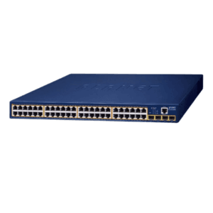 GS-4210-48P4S - Switch Ethernet 8 ports 10/100/1000T PoE 802.3at + 2 ports 10/100/1000T + 2 ports SFP 1000X avec écran LCD PoE - Planet Prix Maroc