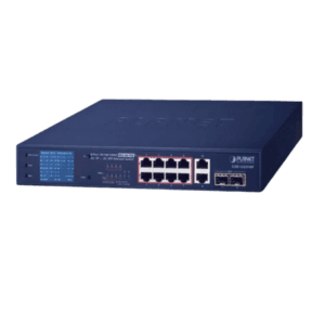 GSD-1222VHP - Switch Ethernet 8 ports 10/100/1000T PoE 802.3at + 2 ports 10/100/1000T + 2 ports SFP 1000X - Planet Prix Maroc