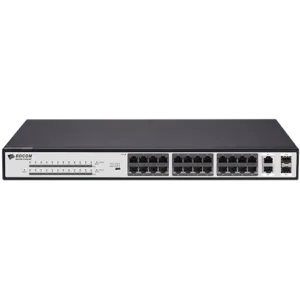S1226-24P-330 - Switch POE+ 24 ports 100M, 2 ports Gigabit, rackable 300W - BDCOM Prix Maroc