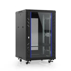 ZK-R18U-6618S - Armoire rack auto-assemblée 19", 18U, verre trempé, 1000mm - ZKTeco
