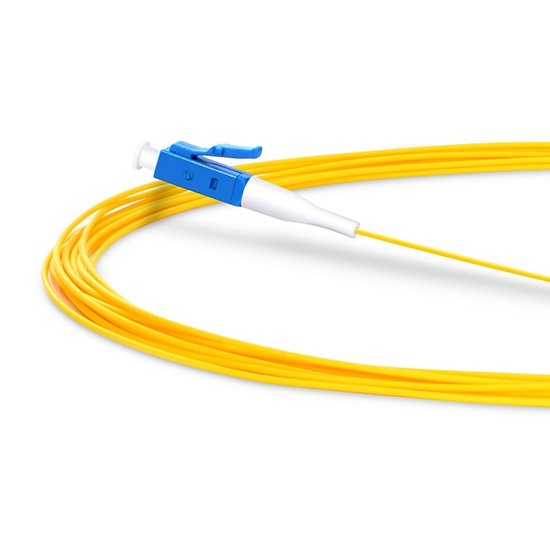 LCPS2YEL1 - Pigtail Fibre Optique LC/UPC OS2 Jaune 1m (0,9mm, LSZH) - Briticom 4 43991.C