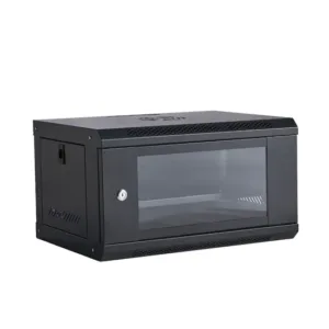 ZK-R4U-5404A - Armoire en métal noire 19" 4U murale avec porte en verre 210mm - ZKTeco