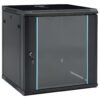 ZK-R12U-5412A - Meuble de rangement mural 19" 12U en acier, porte vitrée - ZKTeco